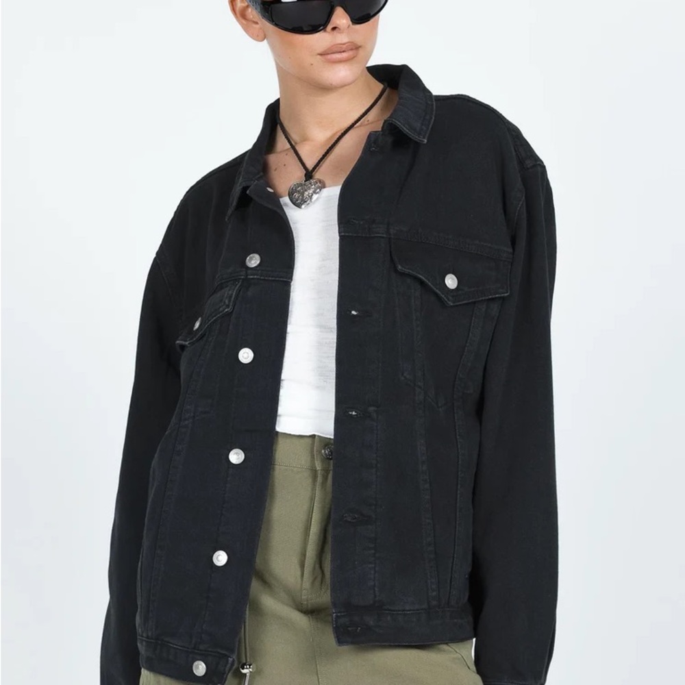 Princess Polly Black Denim Jacket